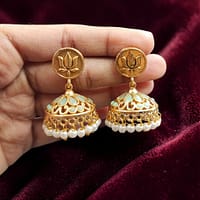Traditional Golden Jhumka Elegant Stunning Design for Graceful Ethnic Style 10 Traditional Golden Jhumka stylish brass jewelry design