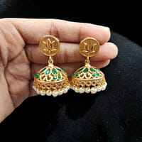 Traditional Golden Jhumka Elegant Stunning Design for Graceful Ethnic Style 17 Traditional Golden Jhumka stylish brass jewelry design