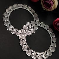 Designer Sea Shell Bangles - Best German Silver Oxidised Bangle For Girls 5 Sea-Shell-Bangles-German-Silver-Oxidised-Bangle