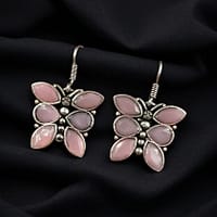 Oxidized Daily Wear Butterfly Hook Earrings | Stone Work Silver Plated Best Jewelry For Girls 14 Oxidized butterfly hook earrings with stone work in silver plated finish.