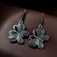 Elegant Butterfly Dangler Earrings | Silver Plated Hook Style Best Jewelry For Girls 18 Silver plated butterfly dangler earrings with hook design