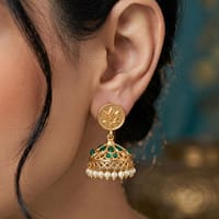 Traditional Golden Jhumka Elegant Stunning Design for Graceful Ethnic Style 20 Traditional Golden Jhumka stylish brass jewelry design