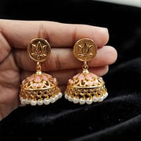 Traditional Golden Jhumka Elegant Stunning Design for Graceful Ethnic Style 11 Traditional Golden Jhumka stylish brass jewelry design